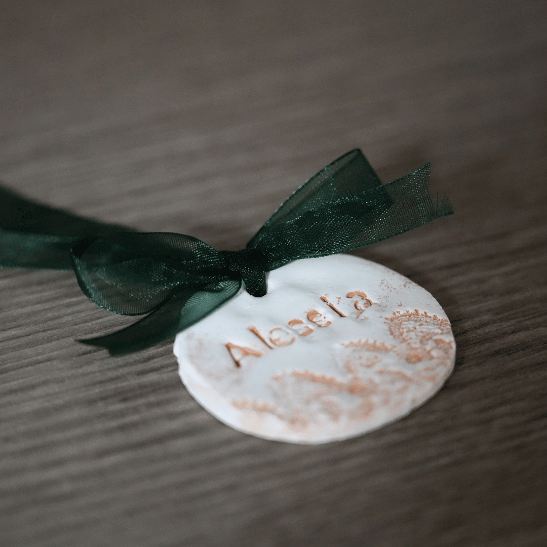 Segnaposto in ceramica personalizzato tondo