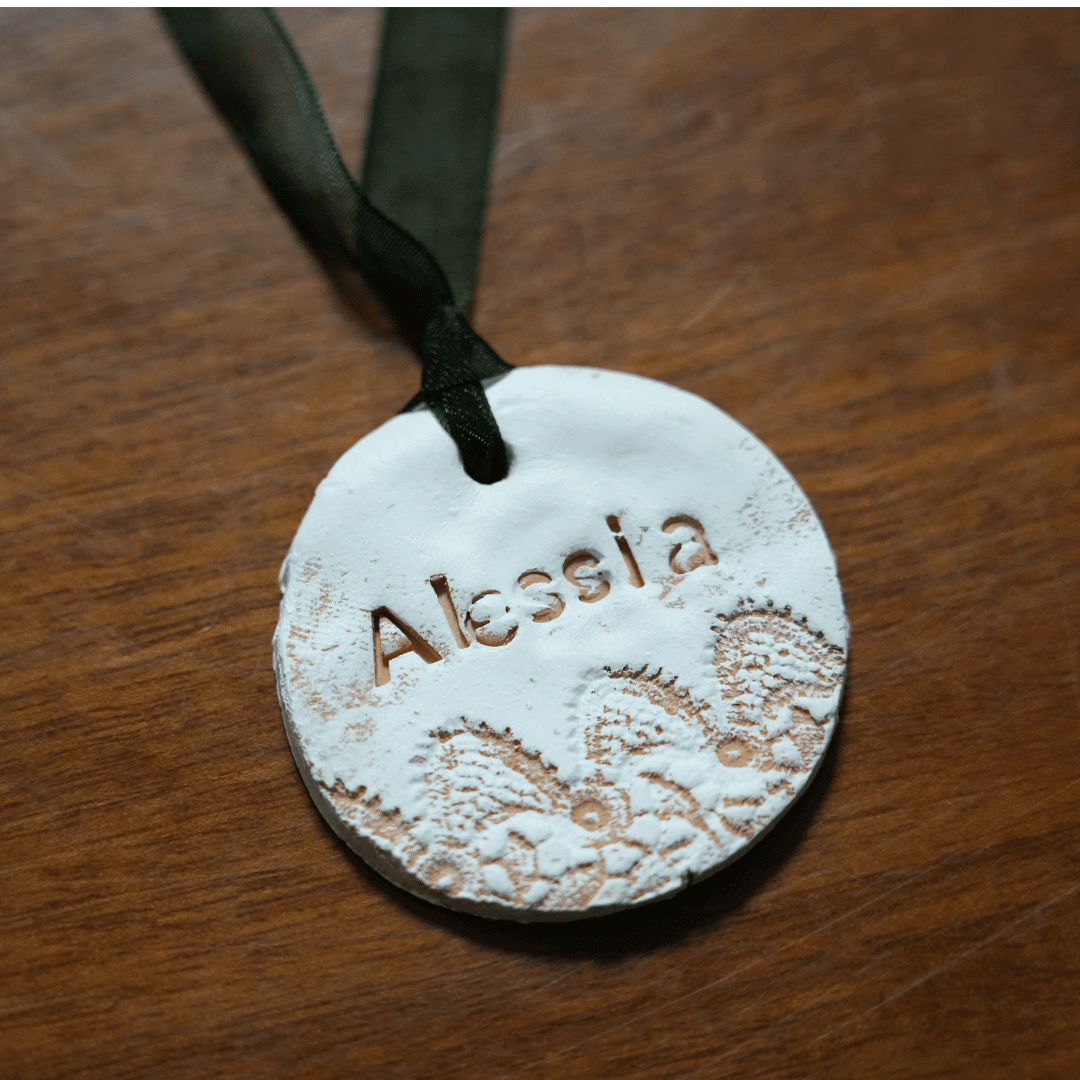 Segnaposto in ceramica personalizzato tondo