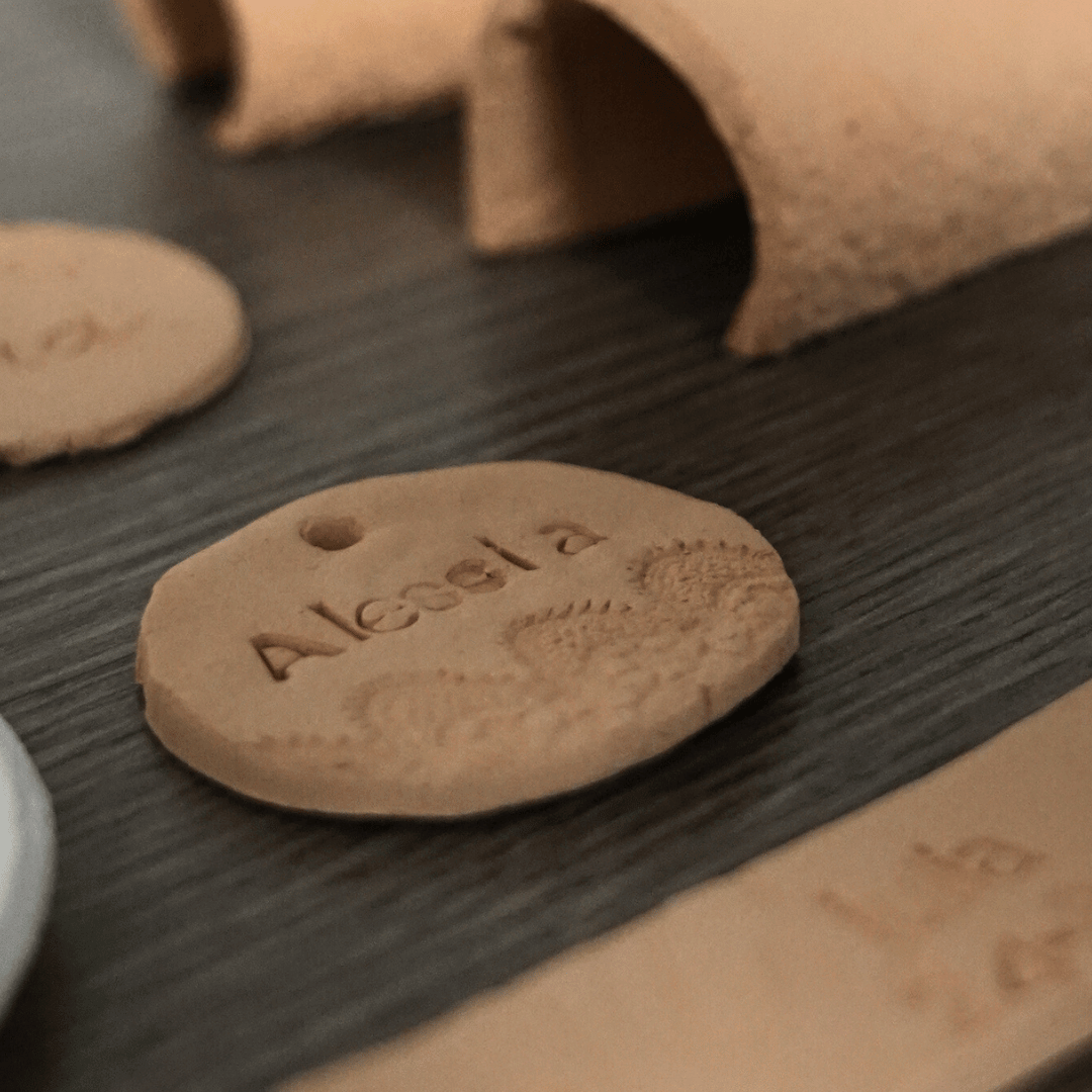 Segnaposto in ceramica personalizzato tondo
