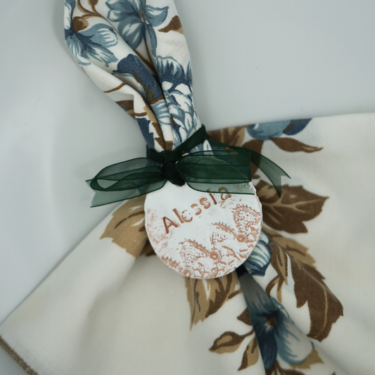 Segnaposto in ceramica personalizzato tondo