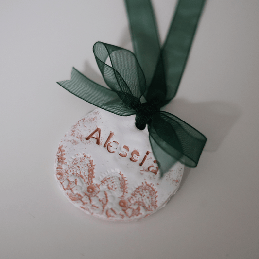 Segnaposto in ceramica personalizzato tondo